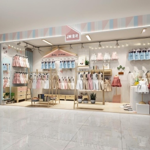 北欧服装鞋店3D模型下载